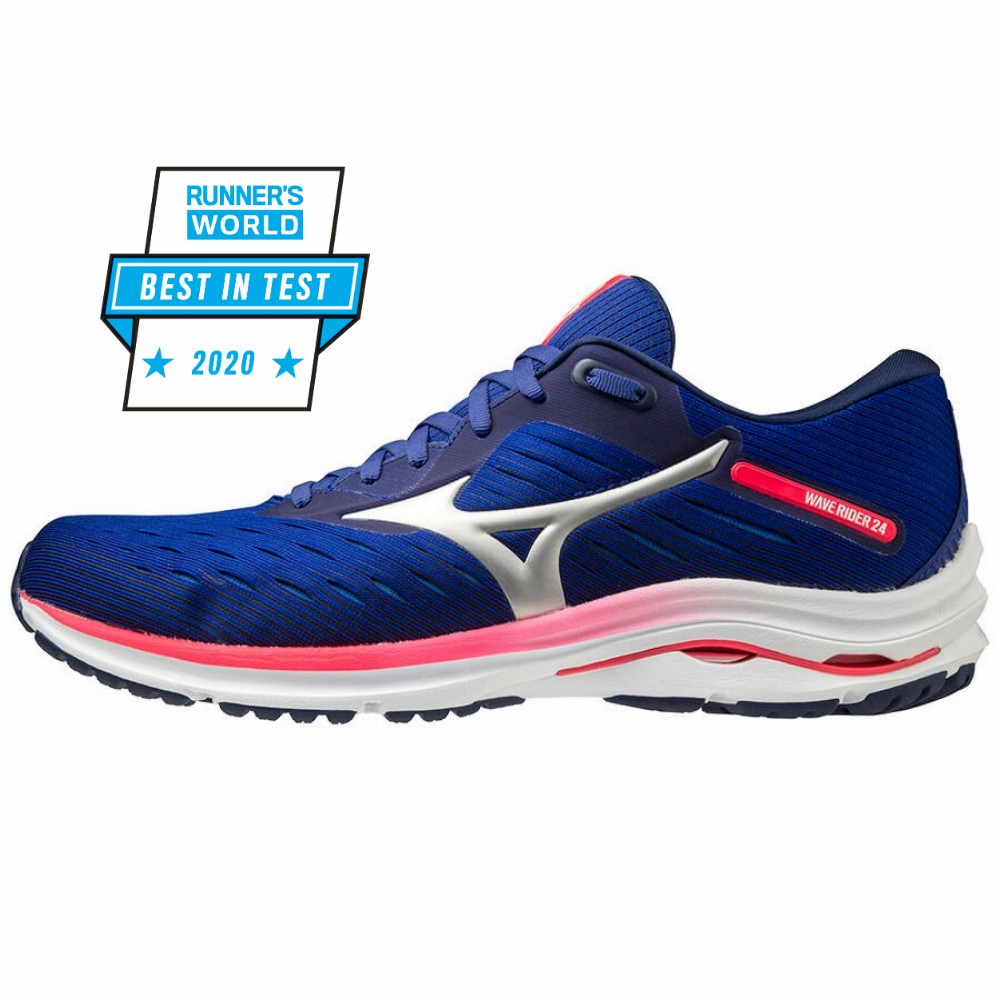 Scarpe Running Mizuno Wave Rider 24 Uomo - Blu/Rosa - 41097-TCVH